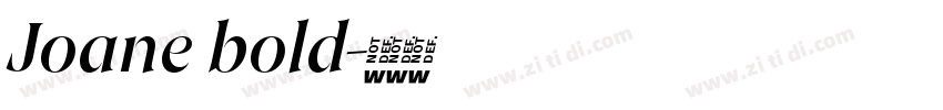 Joane bold字体转换